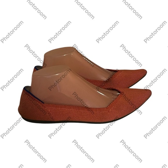 Rothy’s The Point Orange Flats Shoes Sz 9 - Picture 1 of 12